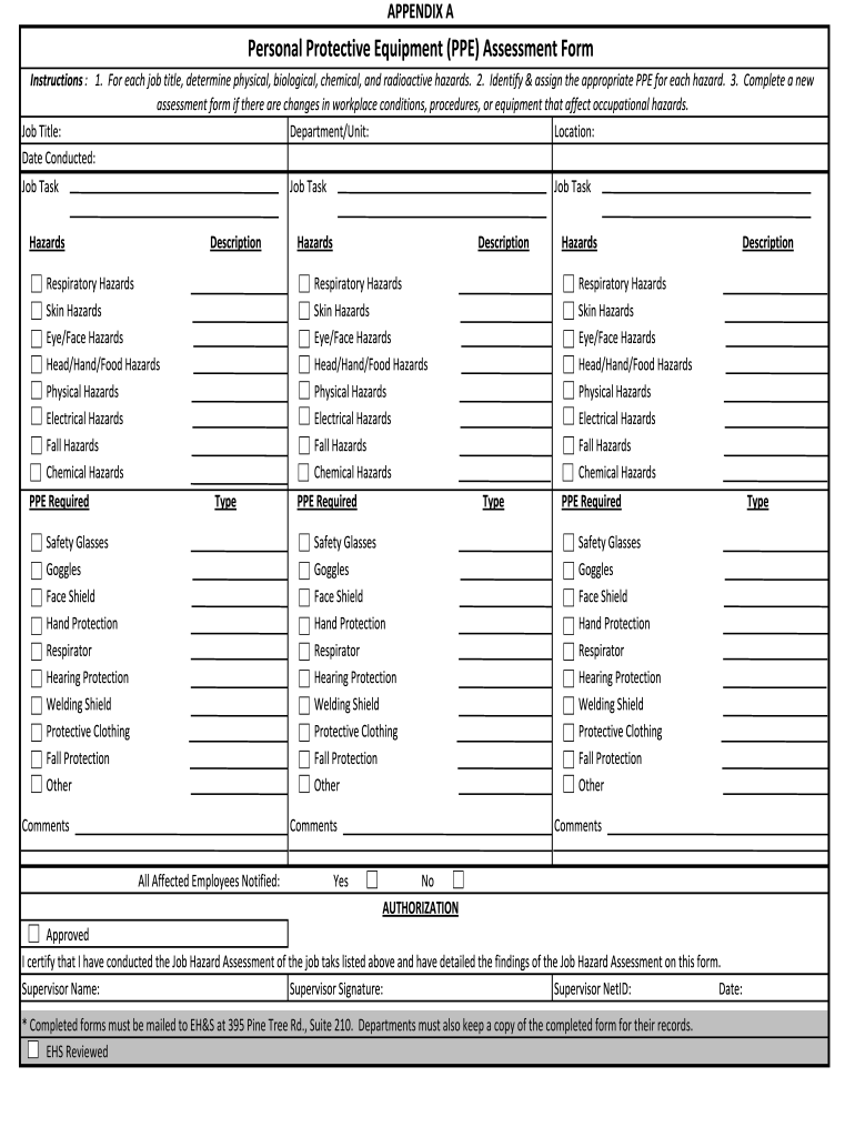 ppe-hazard-assessment-form-template