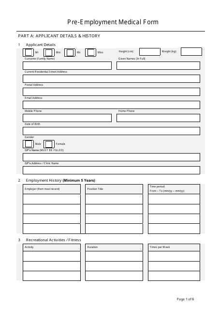 pre-employment-medical-assessment-form-template