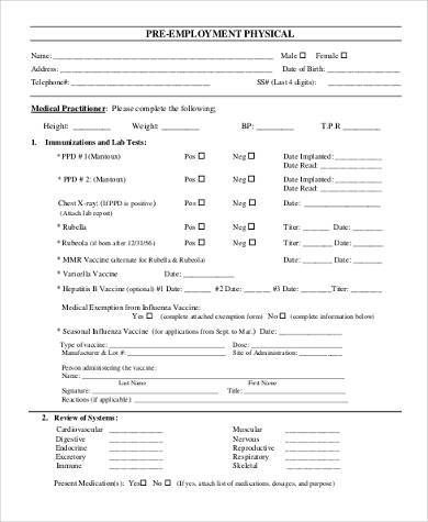 pre-employment-physical-form-template
