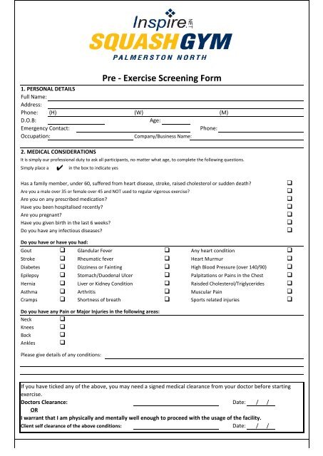 pre-exercise-screening-form-template