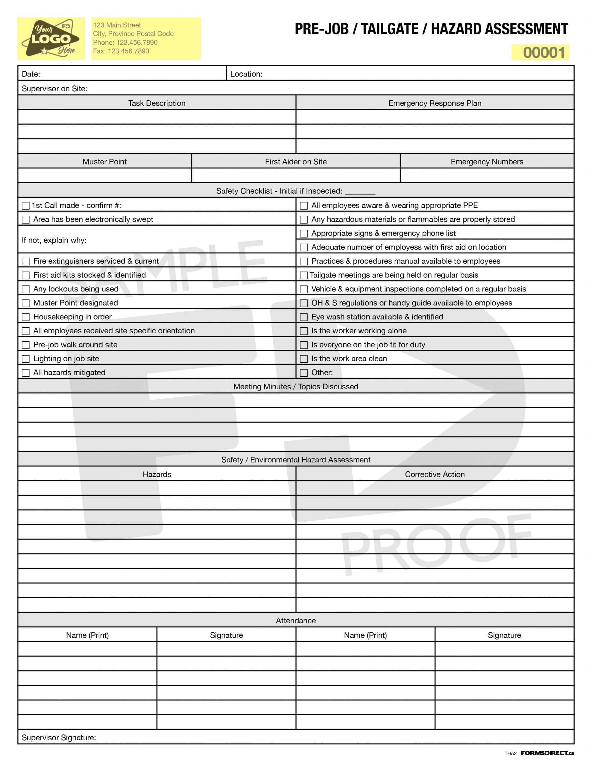 pre-job-hazard-assessment-form-template