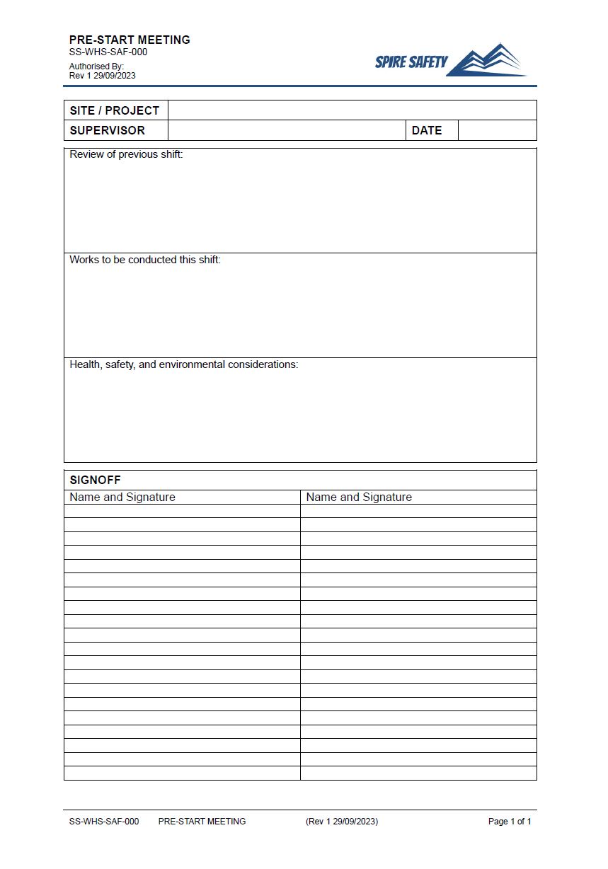 pre-start-meeting-form-template