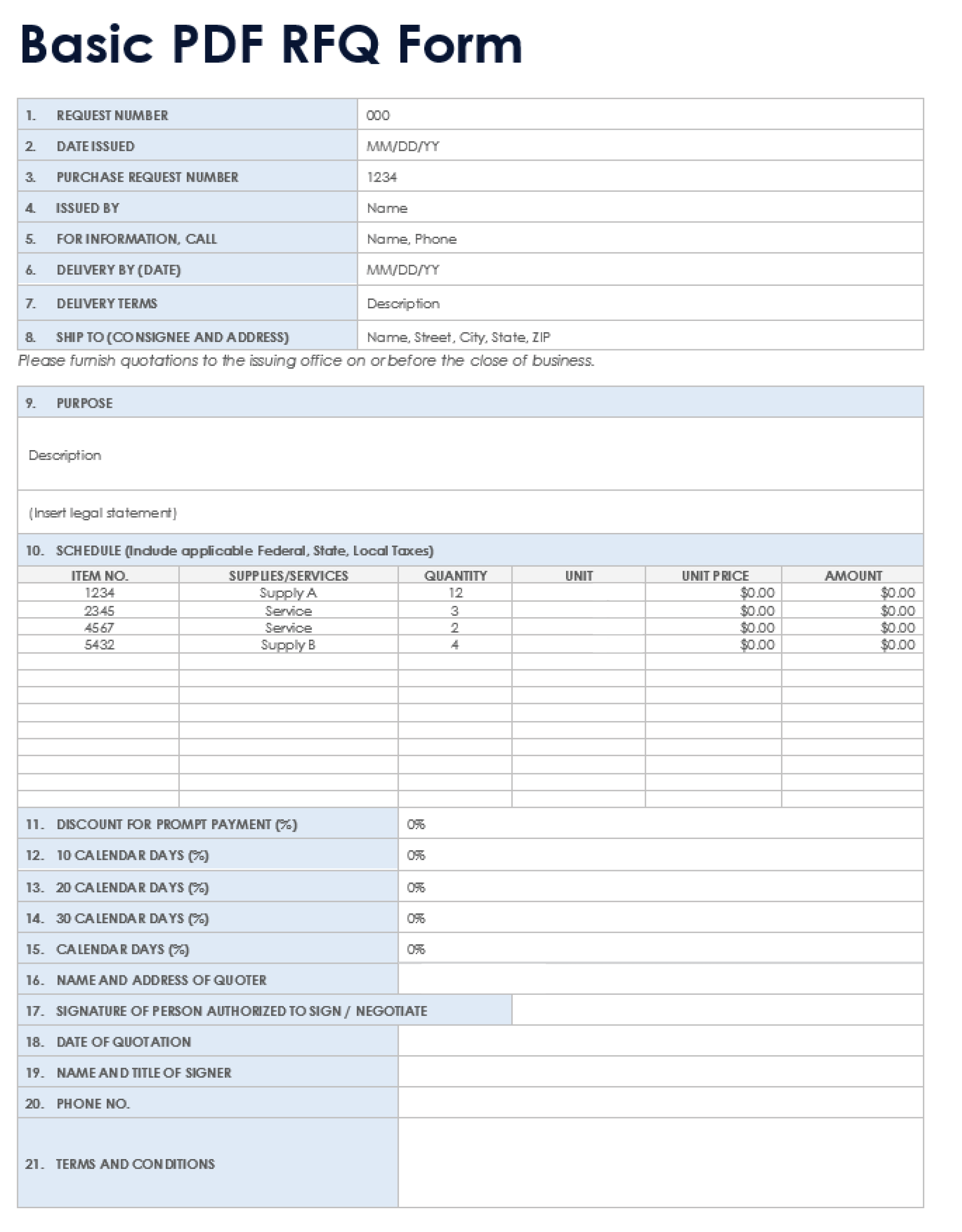 price-quote-request-form-template