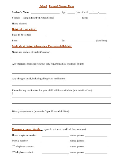 primary-school-consent-form-template
