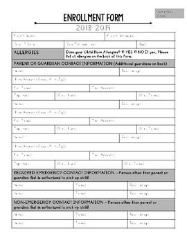 private-school-enrollment-form-template
