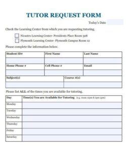 private-tutoring-request-form-template
