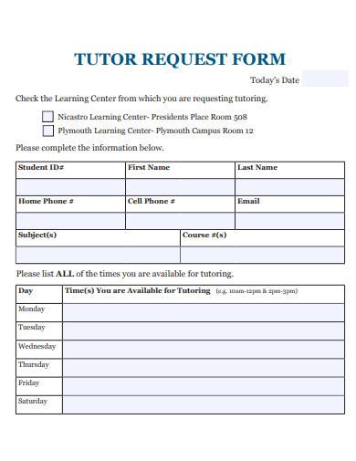 private-tutoring-request-form-template