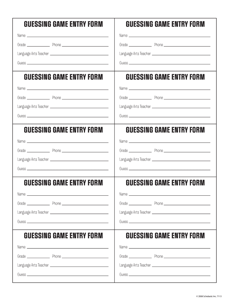 prize-draw-entry-form-template