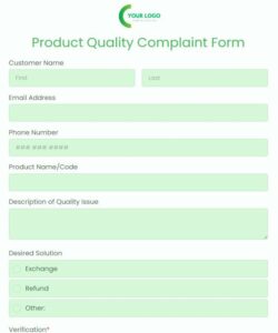 product-quality-complaint-form-template
