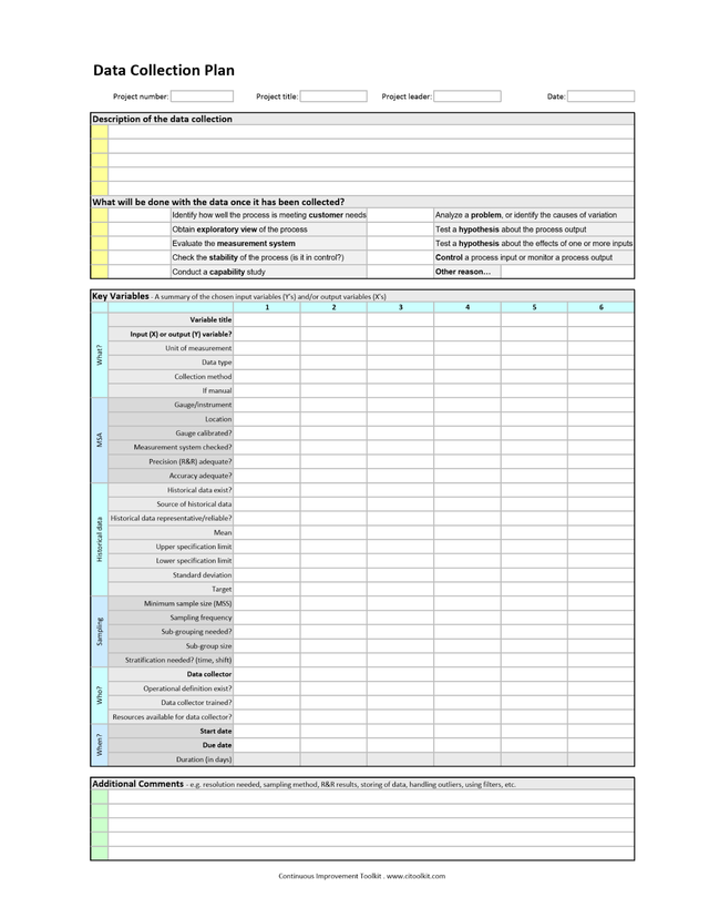 project-management-data-gathering-form-template