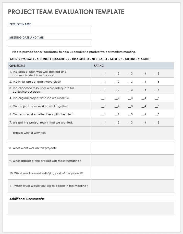 project-team-evaluation-form-template