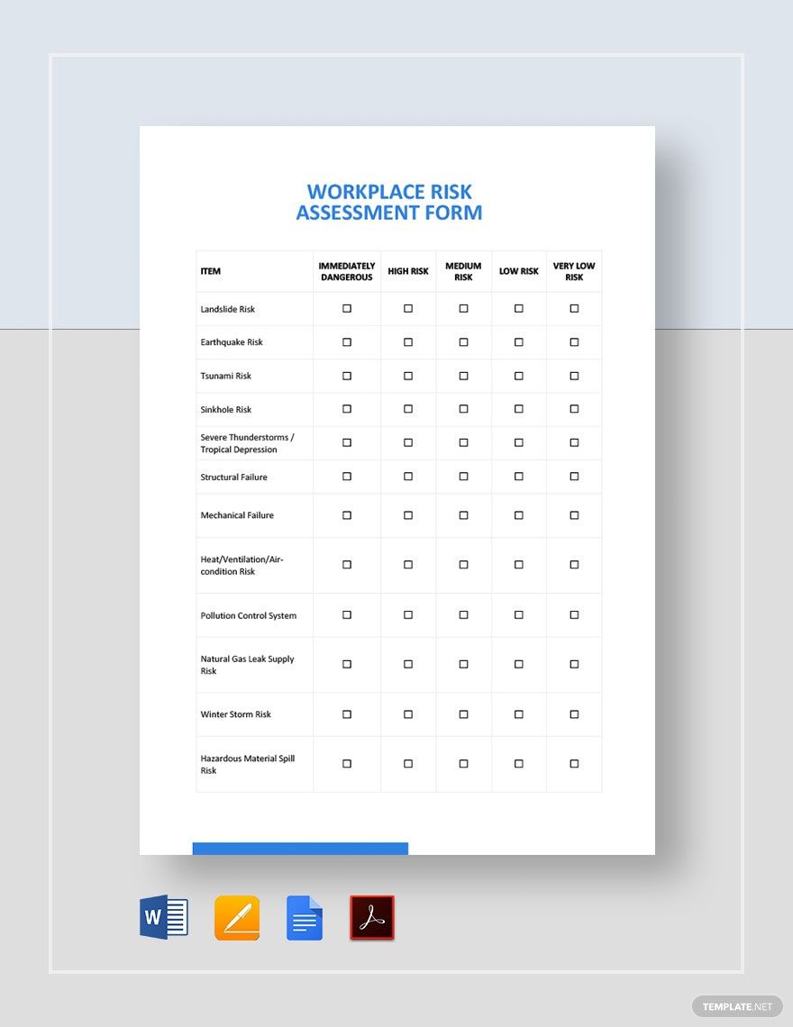quality-risk-assessment-form-template