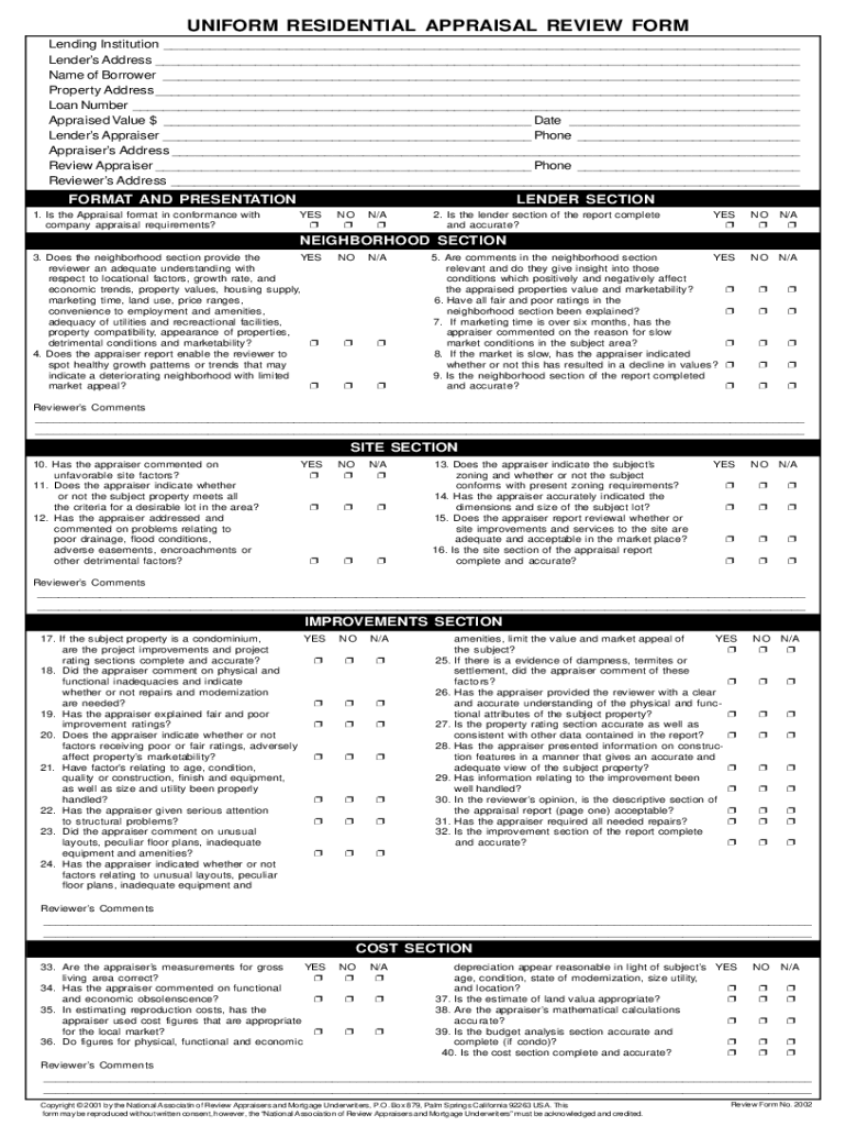 real-estate-appraisal-evaluation-form-template