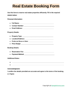real-estate-booking-form-template