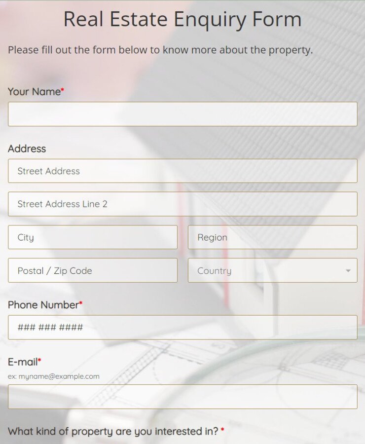real-estate-enquiry-form-template