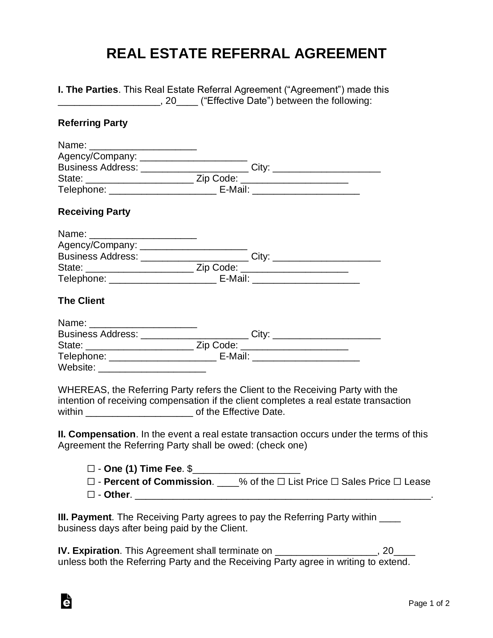 real-estate-referral-form-template