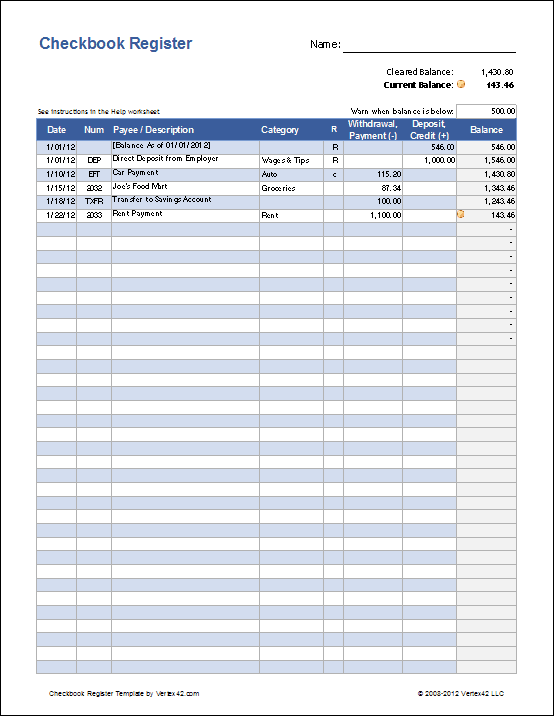 record-of-check-form-template