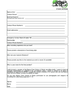recording-studio-booking-form-template