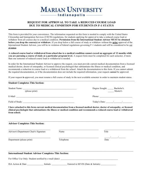 reduced-course-load-medical-form-template