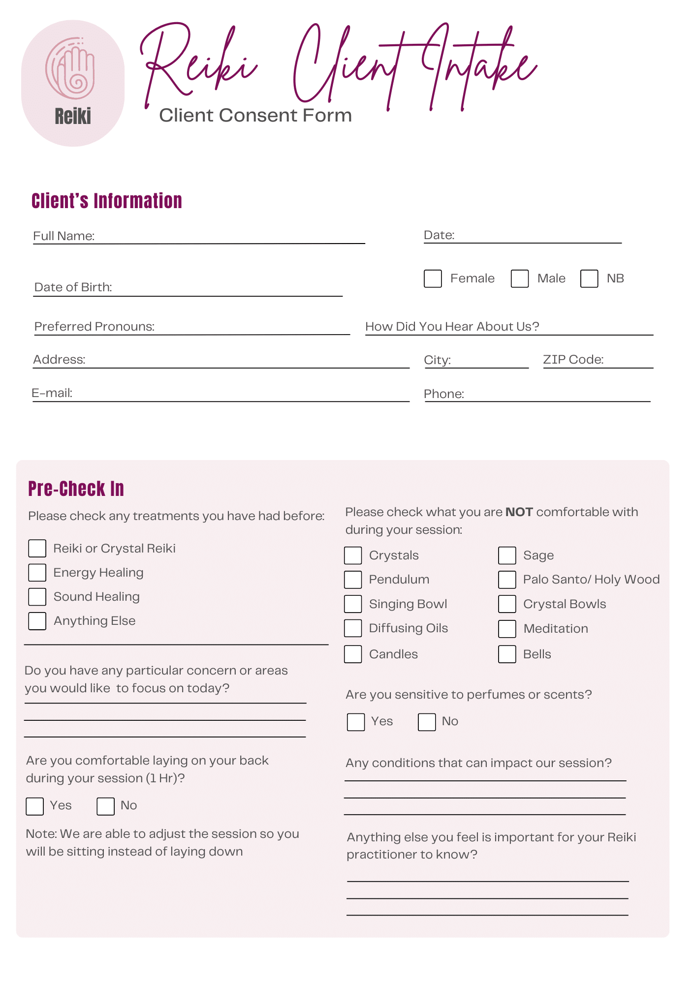 reiki-practitioner-job-application-form-template