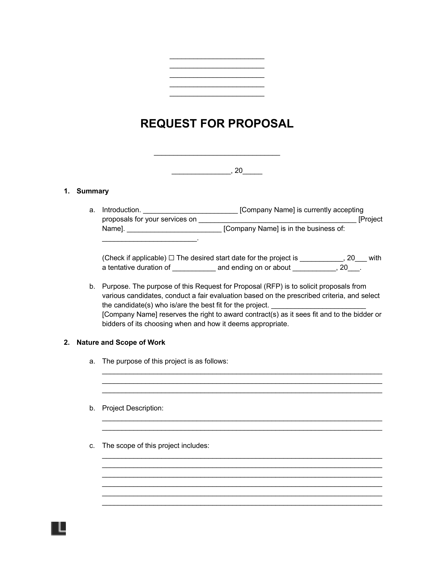 request-for-bid-form-template