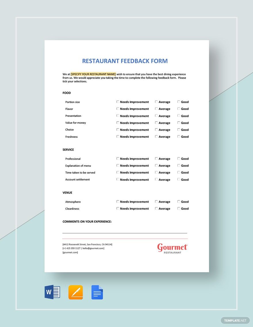 restaurant-customer-feedback-form-template