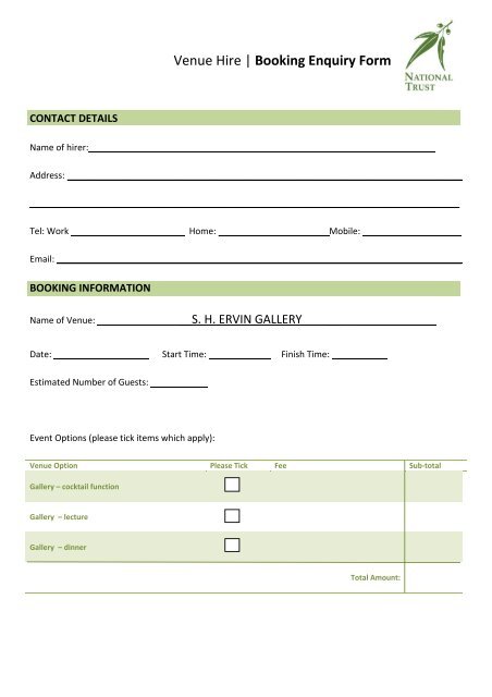 room-hire-booking-form-template