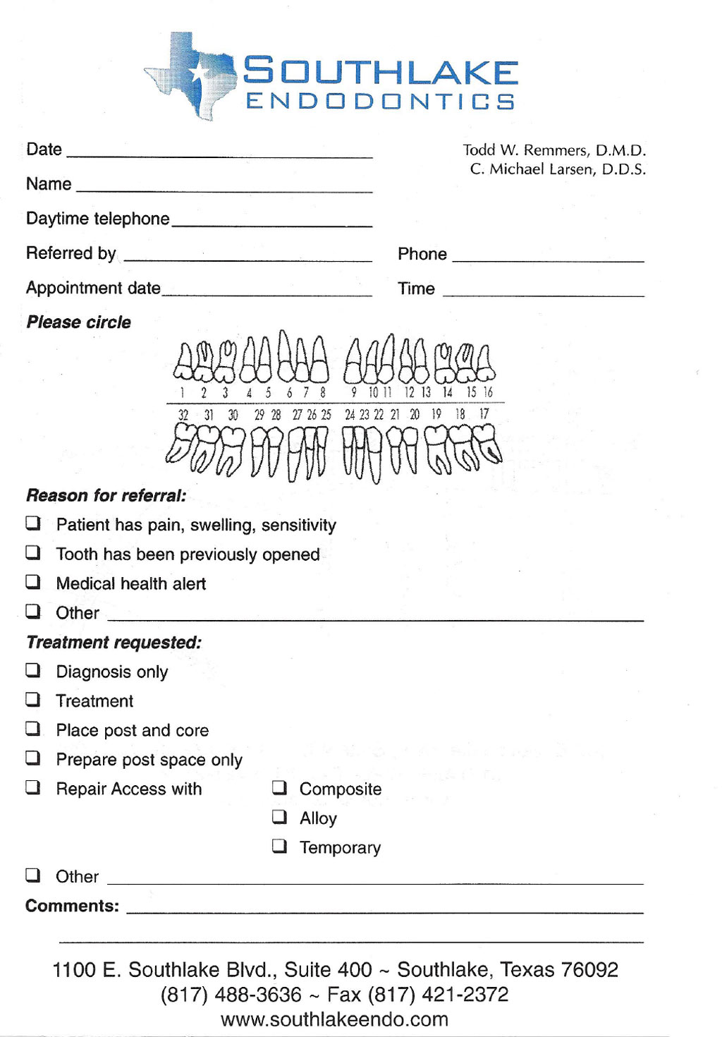 root-canal-referral-form-template