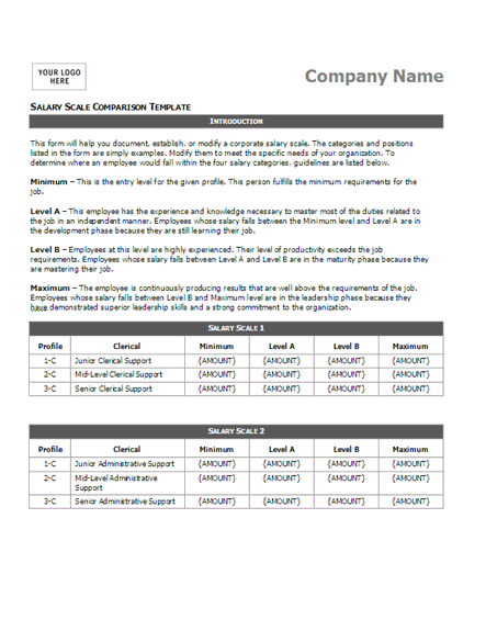 salary-scale-comparison-form-template