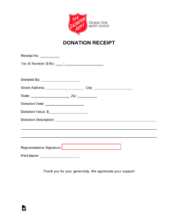 salvation-army-donation-form-template