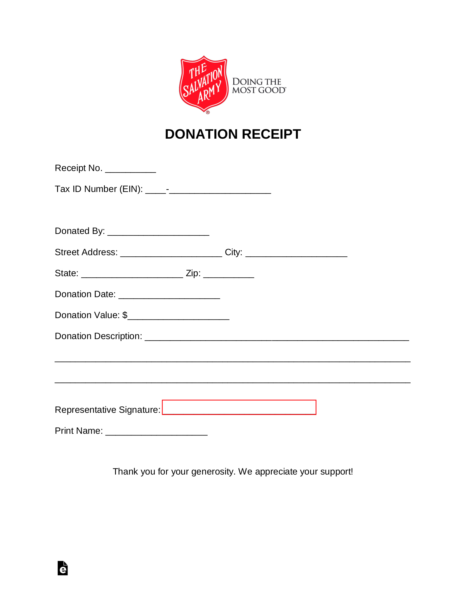 salvation-army-donation-form-template