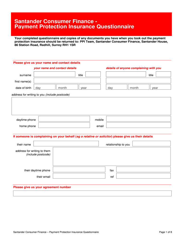 santander-ppi-claim-form-template