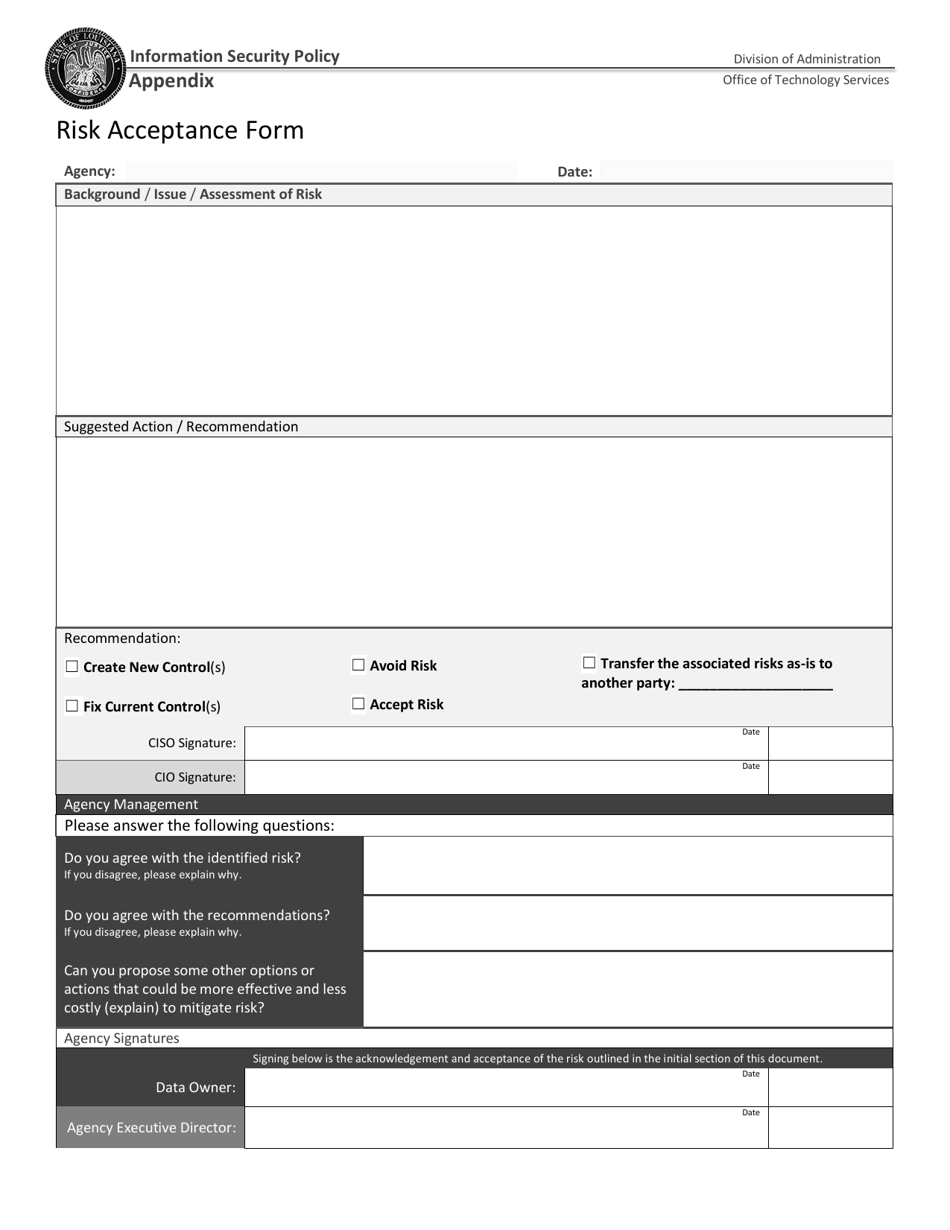 security-risk-acceptance-form-template