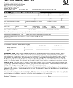 short-term-disability-form-template