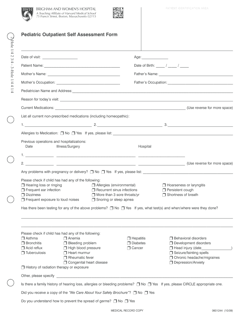 sick-child-observation-form-template