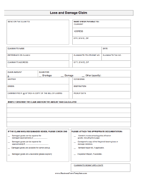 simple-damage-claim-form-template