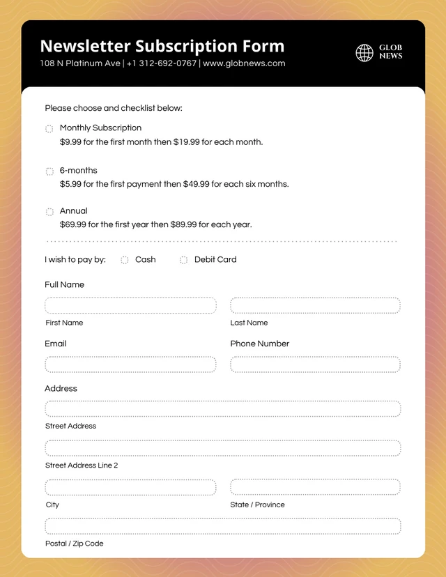 simple-monthly-subscription-payment-form-template