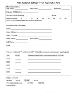 softball-tryout-registration-form-template