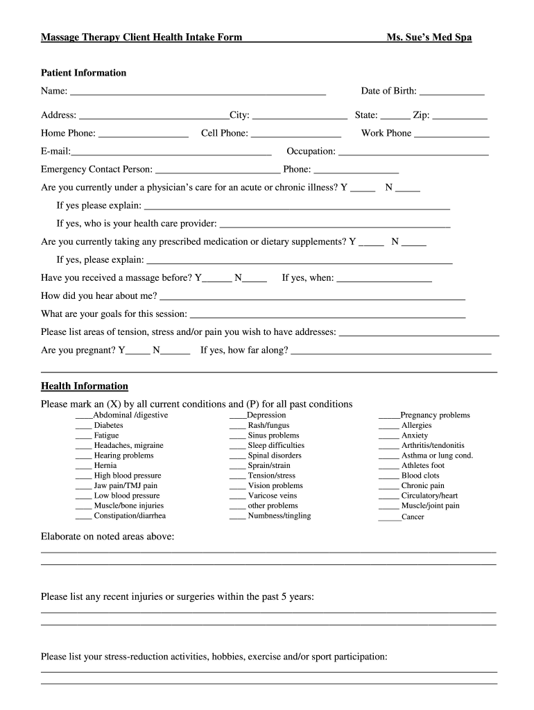 spa-client-intake-form-template