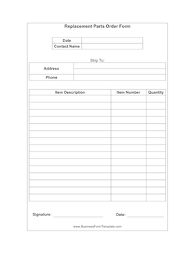 spare-parts-request-form-template