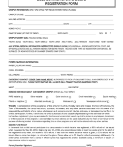 sports-camp-registration-form-template