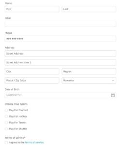 sports-club-application-form-template