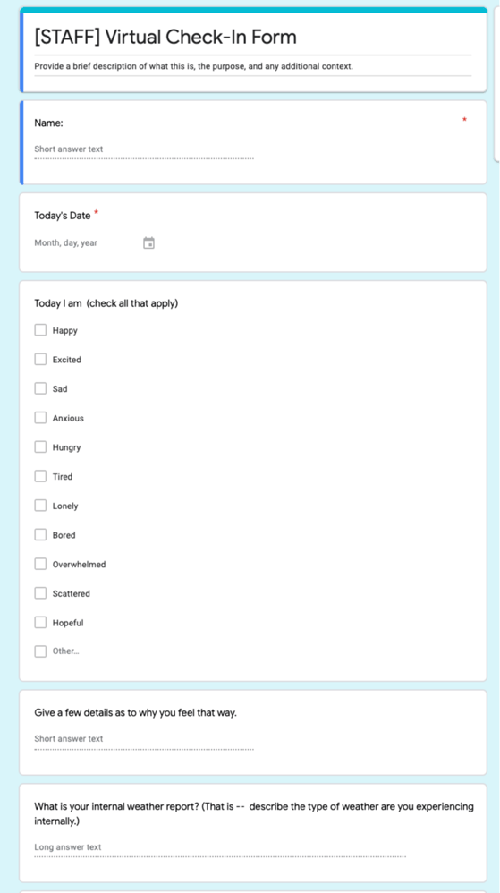 student-check-in-form-template