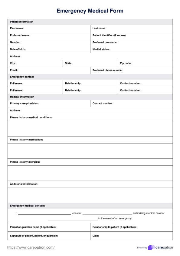 student-emergency-medical-form-template