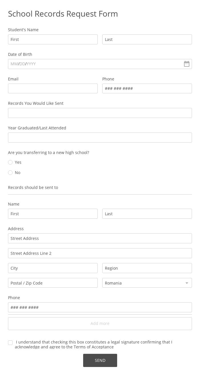 student-records-request-form-template