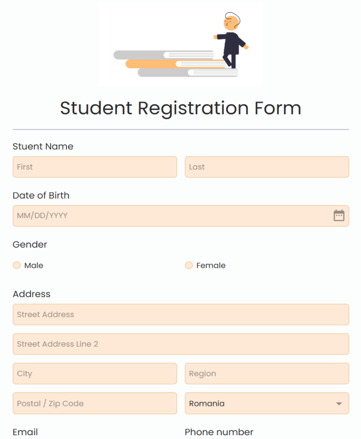 student-school-registration-form-template