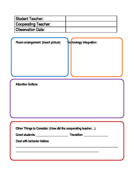 student-teacher-observation-form-template