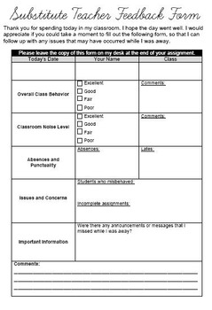 substitute-teacher-feedback-form-template