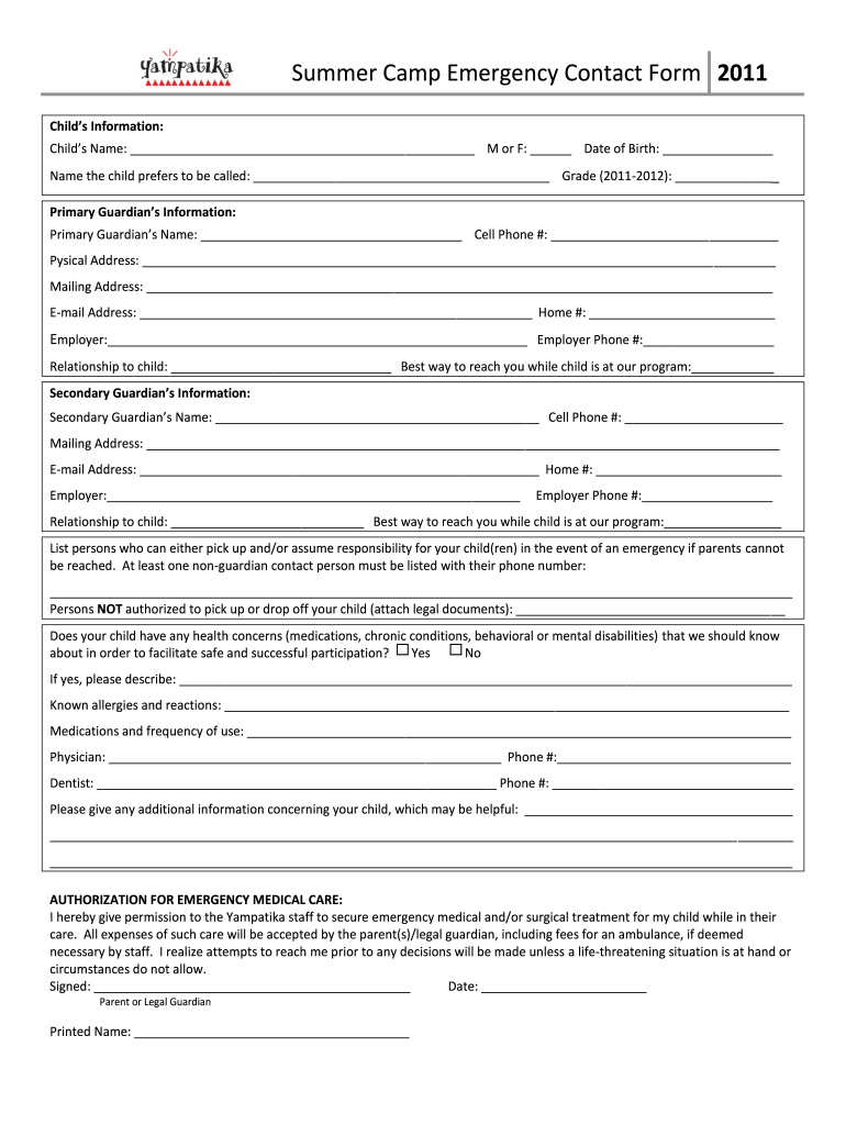 summer-camp-emergency-contact-form-template