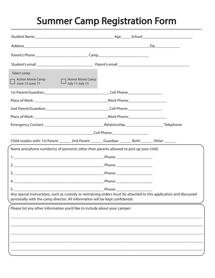 summer-program-registration-form-template